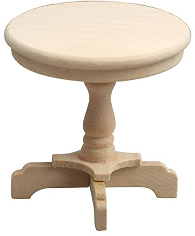 1:12 Puppenhaus Möbel Miniatur Holz Runde Beistelltisch Miniatur Runde Beistelltisch Miniatur Tisch Puppenhaus Tisch Modell