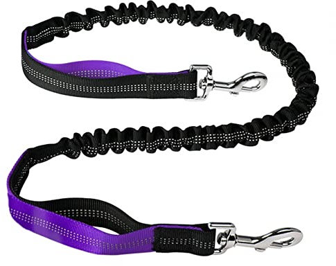 DONGKER Bungeeleine für Hunde, 120cm Bis 150cm Elastische Hundeleine für Joggingleine, Verlängerung für Hundeleine, Reflektierend Ersatzleine für Kleine, Mittelgroße und Große Hunde