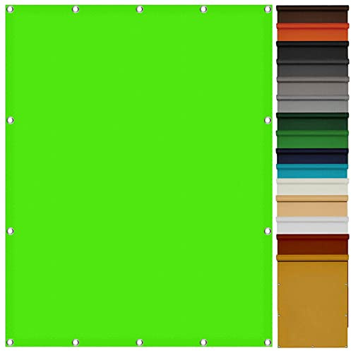 Sun Sail Shades Rectangular Waterproof 1.2 x 3.2 m Anti-Ultraviolet Garden Screening Shade Netting with Free Ropes Anti-Rain for Patio Garden Backyard, Green