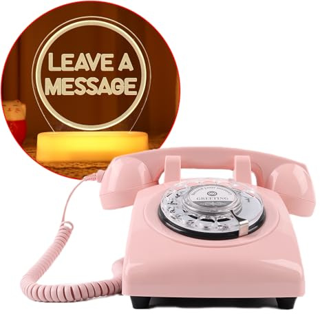 QUOXO Guest Book Audio, Wedding Meeting Guest Book Audio Phone DIY Original Guest Book Phone (Pink)