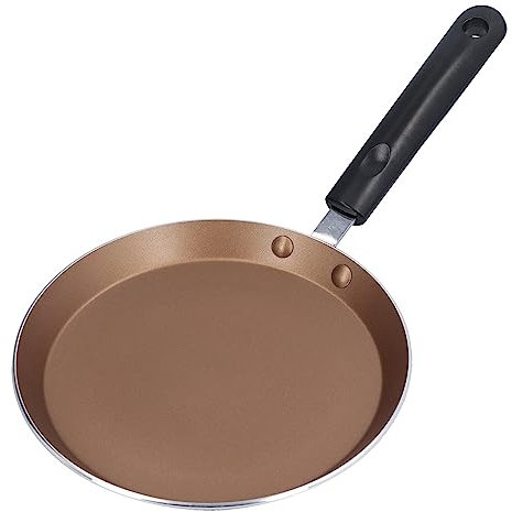 Padella Per Pancake Antiaderente a Fondo Piatto da 6 Pollici Padella Per Pietra Medica Piccola Pentole Padella Essenziale Per Fornello a Induzione da Cucina(Oro)