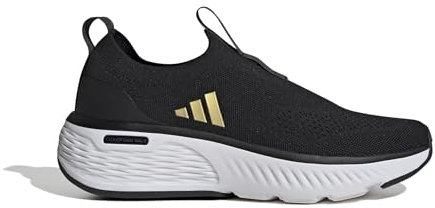 adidas Cloudfoam Go Sock Shoes, Zapatos Mujer, Core Black/Matte Gold/Cloud White, 38 EU