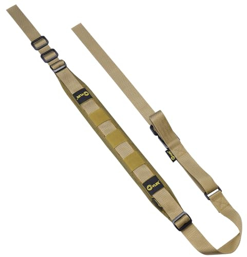 CVLIFE Two Point Sling, Upgrade Wide Padded Sling Strap with Removable Shoulder Strap, Easily Adjust Length, 1.25 Wide Tube Webbing Sling with Wide Pad, Fast Loop for Outdoor Sports