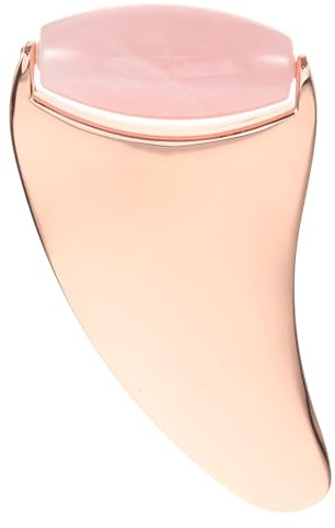 FOMIYES Gesichtsroller Rosenquarz Und Massage Für Anti-aging Hautpflege Gua Schaber Roségold Entspannende Gesichtsmassage Für Strahlende