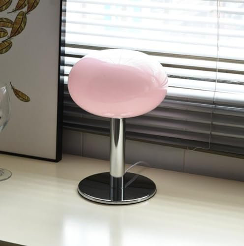 SXYSXYSXY Nordic Glas Tischleuchte Kreatives Design Schlafzimmer Nachttischlampe Vintage Einfache Tischlampen dekorative Tischlampe E27 Wohnzimmer Hotel 20 * 27CM,Rosa, 65808073-PINK