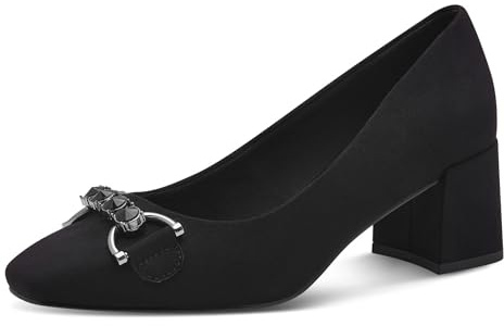 MARCO TOZZI Damen Pumps mit Blockabsatz Vegan, Schwarz (Black), 38 EU