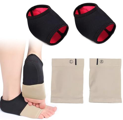 BNPHSIN 2 Pairs Plantar Fasciitis Support, Arch Support Sleeve with Gel Pads, Plantar Fasciitis Functional Socks for Neuropathy, Compression Foot Heel Socks for Women Men, Foot Pain Relief
