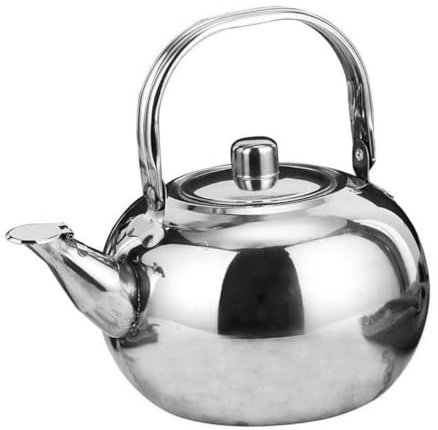 SHOWERORO Bollitore per Tè in Acciaio Inox Spesso con Grande Capacità, Filtro Integrato, Adatto per Fornelli a Induzione, Design Elegante e Manico Ergonomico