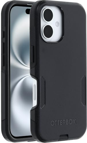 OtterBox Commuter MagSafe Case for iPhone 16, Black | Shockproof, Drop-Proof, Rugged Protective Case, 3x Tested to Military Standard