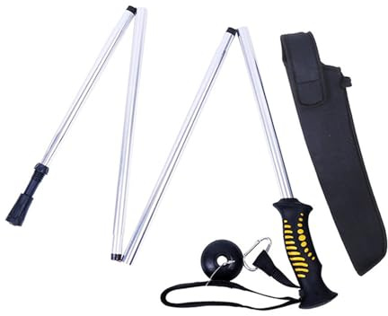 YUPEIUKLI Bastone da Pesca Pieghevole in Lega di Alluminio Leggero con Asta da Pesca a Mosca con Custodia Accessori per la Pesca all'aperto