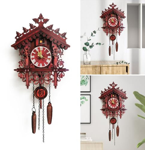 Lilyeriy Holz Kuckucksuhren aus langlebigem Material Zeitgenauigkeit und leiser Betrieb für EIN stilvolles Zuhause dekorative Wanduhr mit traditionellem Design und exzellenter Handwerkskunst