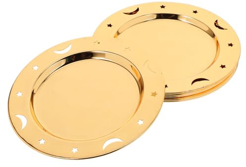 KICHOUSE 6PCS Party Tabletts Metall Tablett Set -legierung für Obst Desserts Kuchen Display