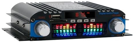 Controlador DJ Amplificador de sonido HiFi de potencia máxima de 1800W amplificador de Audio Digital de 4 canales reproductor Radio FM compatible con Control remoto