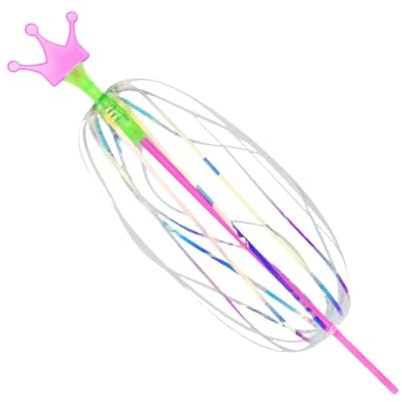 Rainbow Stick Twirler, Kids Spinner Twirler, Regenbogen Regenbogen Glühen Twirler, Interaktives Spielzeug Drehstab, Indoor Outdoor-Spiele, Botton-Knöpfe