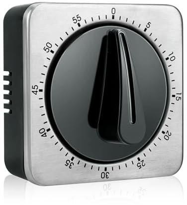 Bohrma Kitchen Timer, Eieruhr Mechanisch Keine Batterien Erforderlich, Visueller Timer, 60 Minuten Countdown Timer Küchenwecker 100% Mechanische - Küchenuhr, Stoppuhr, Countdown-Erinnerung Magnetisch