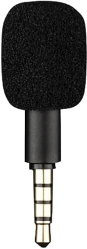 Hehglng Black 4 Pole Mini Portable Microphone Jack 3.5mm Aux 4 Pole/ 3 Pole Karaoke Mic for Recorder Mobile Phone Smart Phone Computer Laptop Condenser Microphones Microphones Accessories