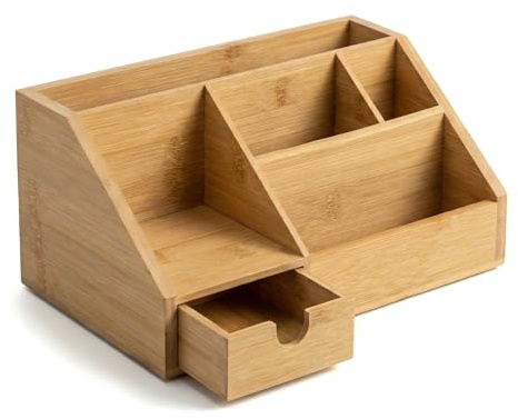 Zuxbolf Holz Schreibtisch Organizer 24.5x15x11cm Büro Organizer