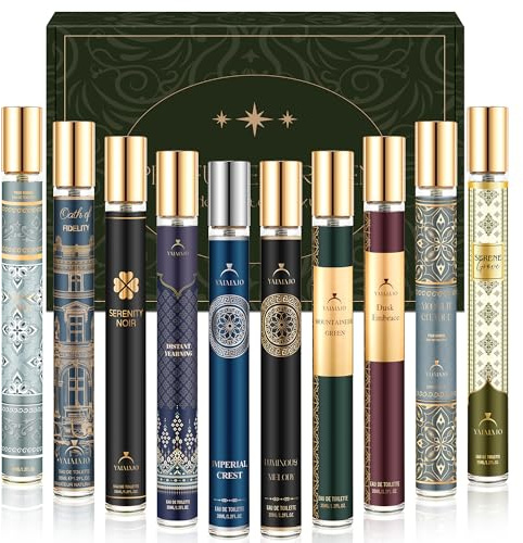 10 PCS Premium Men's Fragrance Gift Set - Perfume for Men Long-Lasting | Eau de Toilette Collection Luxury, Cologne for Men, Travel Size Perfume for Him Husband Dad | 350ml