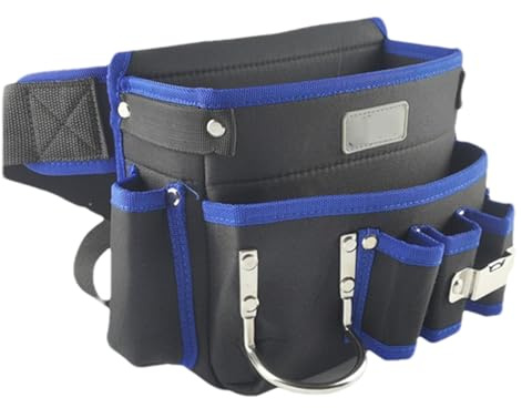 Belt Tool Pouch | Adjustable Oxford Holder Pack | Hip Tool Pouch - for Electrical Maintenance, Carpentry Repair, Garden, Home, Electrician