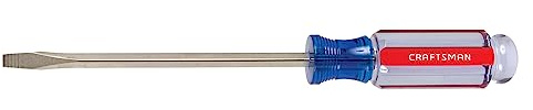 CRAFTSMAN Screwdriver, 1/4-in x 6-in Slotted, Acetate Handle (CMHT65015)