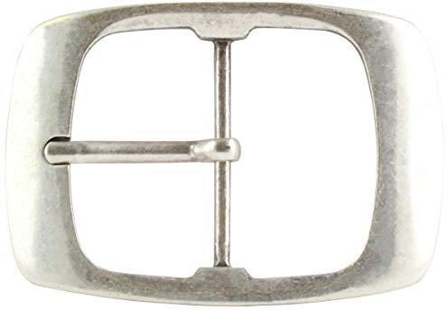 BELTINGER Gürtelschnalle 5,0 cm | Doppel-Schnalle Gürtelschließe 50mm Massiv | Dorn-Schließe | Für Wechselgürtel bis zu 5cm Breite | Altsilber