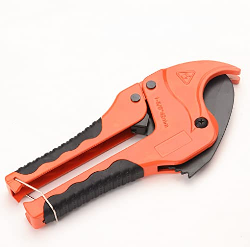 FLZOSPER Tagliatubi in PVC da 42 mm e tubo a cricchetto per taglio PEX, PPR, PVC, tubo in alluminio-plastica, ideale per uso domestico, manutenzione, idraulico