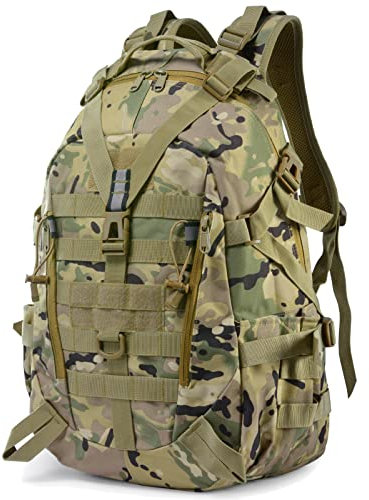 Long Keeper 35L Tactical Backpack - Military Army Backpack Water Resistant, Hiking Camping Cycling Travel Backpack Outdoor Molle Rucksack for Men Women