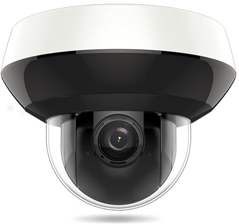 Real HD 6MP Mini PTZ Dome PoE IP Camera Outdoor with Pan Tilt, 3X Zoom, 2.8-8mm Motorized Varifocal Lens, H.265, IP66, NDAA Compliant