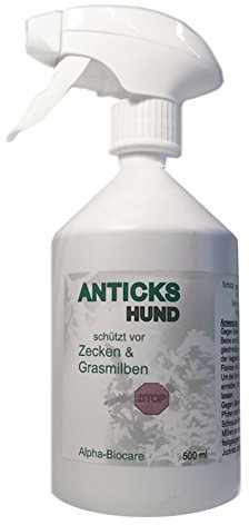 ANTICKS Hund Effizienter, langanhaltender Schutz vor Zecken, Mücken, Flöhen und Milben (2x500ml)