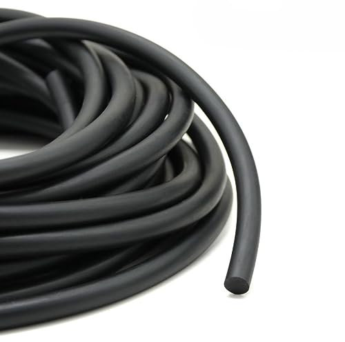 1/5 m fester Fluorkautschuk-Streifen, Durchmesser 2,3,4,5,6,7,8,10,12,15,2,5,3,5,4,5 mm, nicht schäumend, schwarze O-Ring-Stangendichtung, schwarz, Durchmesser 3 mm, 5 Meter
