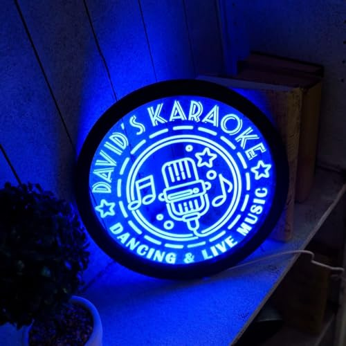 Karaoke Neonschild, individuelles Karaoke LED Schild, personalisiertes Karaoke Neonlicht, individuelles Neonschild für Unternehmen, individuelles Namens Karaoke Leuchtschild