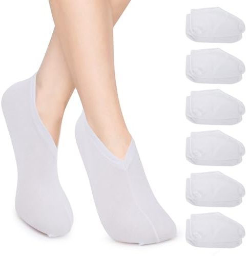 Segbeauty Fusspflege Socken, 6 Paar Overnight Spa Socken für Trockene füß, Wiederverwendbar und Waschbar, Fußpflege ﻿