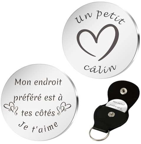 FlexiTonic Cadeau Couple Cadeau Saint Valentin Un Petit Câlin Porte-Bonheur Cadeaux St Valentin Femme Pour Son Copain Mmoureux Cadeaux Copain Anniversaire Pour Ma Femme