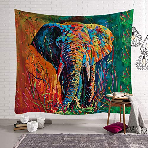 Generisch Böhmen Tapisserie Boho Wandteppich WandDeko Wandtuch 3D Mandala Indischer Stil Elefant Blumen Muster Wandbehang Wohnheim Zimmer Wohnung Schlafzimmer Schlafsaal Hintergrund Dekor 180X230cm