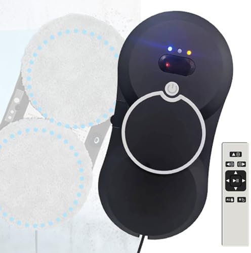 Quixnova Smart Window Cleaner Robot for Indoor/Outdoor Highrise Windows, 5600pa Glass Cleaning Robot Water Spray/Remote Control, Edge Detection