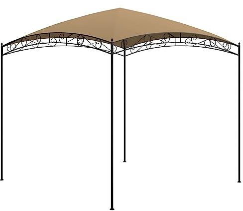 AUVYI Pavillon im Freien Anthrazit 3x3x2,65 m Stoff Trendige Gazebo Dach bietet Schutz vor Regen und Sengender Sonne Partyzelt für Familien- und Freundestreffen Picknicks Geburtstagsfeiern