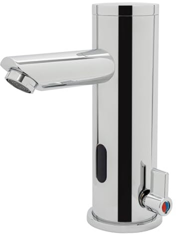 MEHOOSPVN Rubinetto a infrarossi per bagno con sensore, automatico, senza contatto, a induzione, miscelatore monocomando per lavabo, lavabo