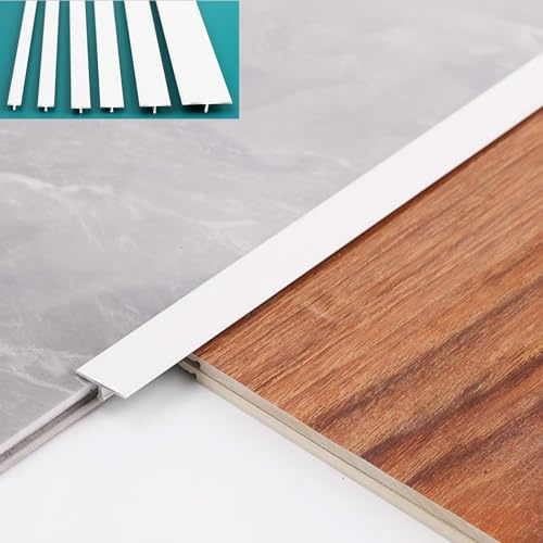 Övergångslist Vit Aluminiumövergångslist för Dörröppningar, 90 Cm X 3 Golvspalt Täcklister för Sovrumskök, Hem Dörr Vägg Tak Dekorativ Bar(Size:W1.5cm(0.59))