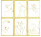 Chostky 6 pezzi decorazione da parete in metallo, design moderno con linee minimalista astratta, arte da parete, per camera da letto, soggiorno, bagno, cucina (oro)