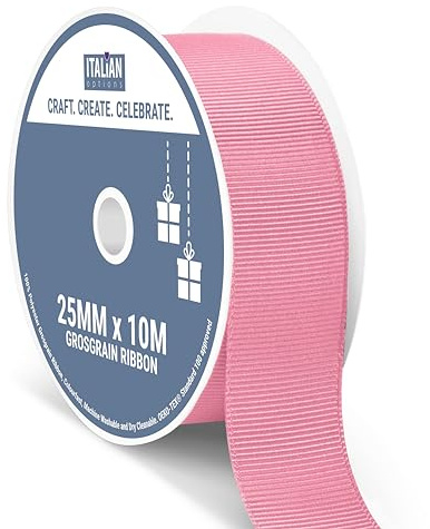 Italian Options Ripsband, 25 mm x 10 m Rolle, Altrosa
