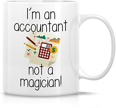 330Ml Coffee Mug Ich Bin Buchhalter, Kein Zauberer! Bürotasse Langlebig Kaffeebecher Besonderes Becher Tasse Für Cappuccino Reise Büro
