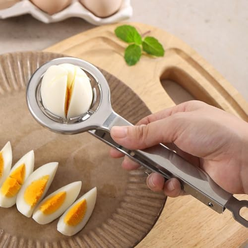 Egg Divider, Stainless Steel Egg, Handheld Egg Cracker Tool, Eggs Separator Cracker For Raw Or Soft Hard Boiled Egg Kitchen Gadgets