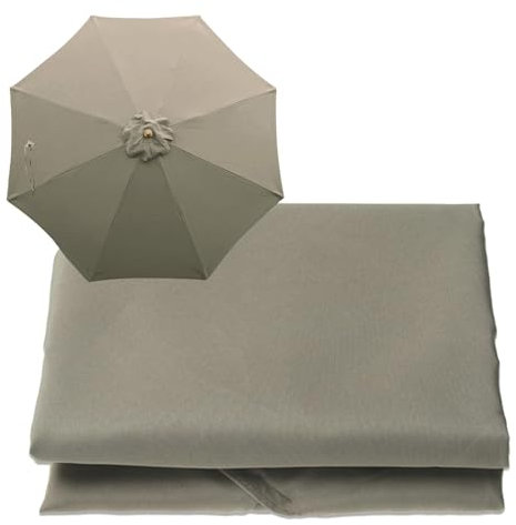 Housse de rechange pour parasol 200 cm, 270 cm, 300 cm, 6 baleines/8 baleines, housse de rechange pour parasol de jardin, plage, piscine (bleu, 2,0 m, 6 baleines)