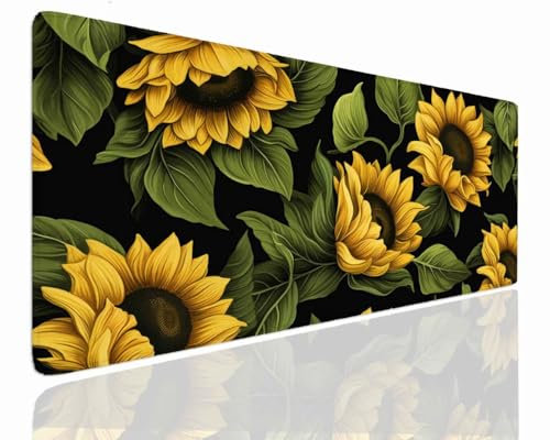 Tapis de Souris XXL 1600x800x4mm Grand Tapis de Bureau Tapis de Souris Gamer Tapis Bureau Gaming Antidérapant Résistant à l'eau, Tapis Souris XXL Mouse Pad Mat Jaune sous-Mainm, Clavier Souris J-1192