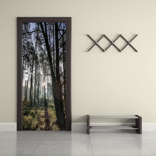 Türbekleben Wald Natur Türtapete, Selbstklebend TürPoster Wald Natur Türbilder, 3D Fototapete Türfolie Poster Tapete Türaufkleber Tür Tapeten 86 x 200 cm q6703