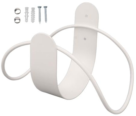 ETAINGYEUN Porta del tubo del tubo da giardino in acciaio inossidabile Montaggio a parete Strong Porta di conservazione del tubo da giardino con carico (Bianco)