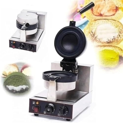 Commercial Electric Doublehead Waffle Burger Maker, Stainless Steel Nonstick Plates with Time & Temperature Control, Perfect for Home, Party, and Making Bread Donuts