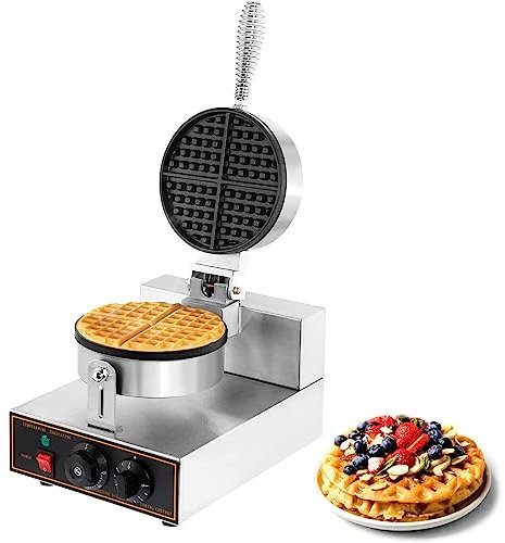 Waffle Maker,Commercial Electric Waffle Machine,1200W Stainless Steel Non-Stick Double Head Egg Bubble Waffle Furnace for Bakery, Restaurant, Snack Bar or Household