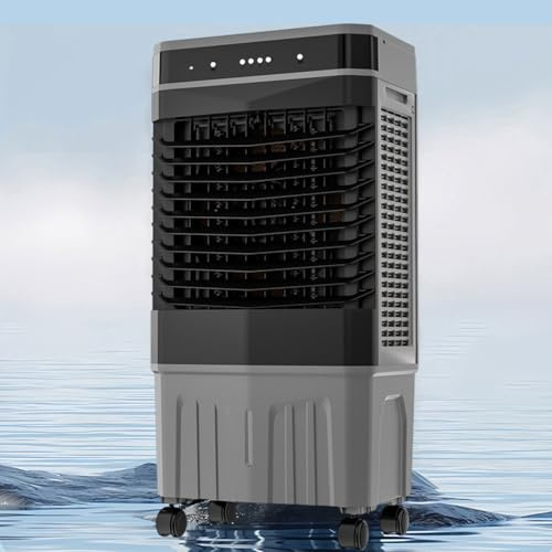 Enfriador de Aire portátil con Gran Tanque de Agua, Enfriador de Aire evaporativo con 4 hieleras, oscilación de 120°, Temporizador de 12 Horas, Ventilador portátil de bajo Ruido con 3 veloci
