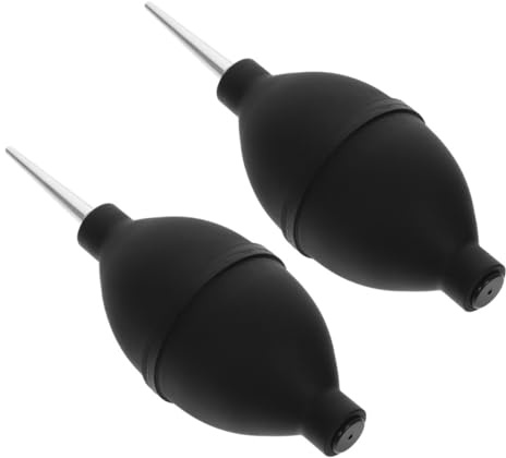 Alipis Soffiatore d'Aria per Obiettivo Fotocamera 2 Pezzi, Pulitore Lenti in Silicone e Lega Resistente, Strumento Compatto per Pulizia Tastiera e Extension Ciglia, Facile da Trasportare